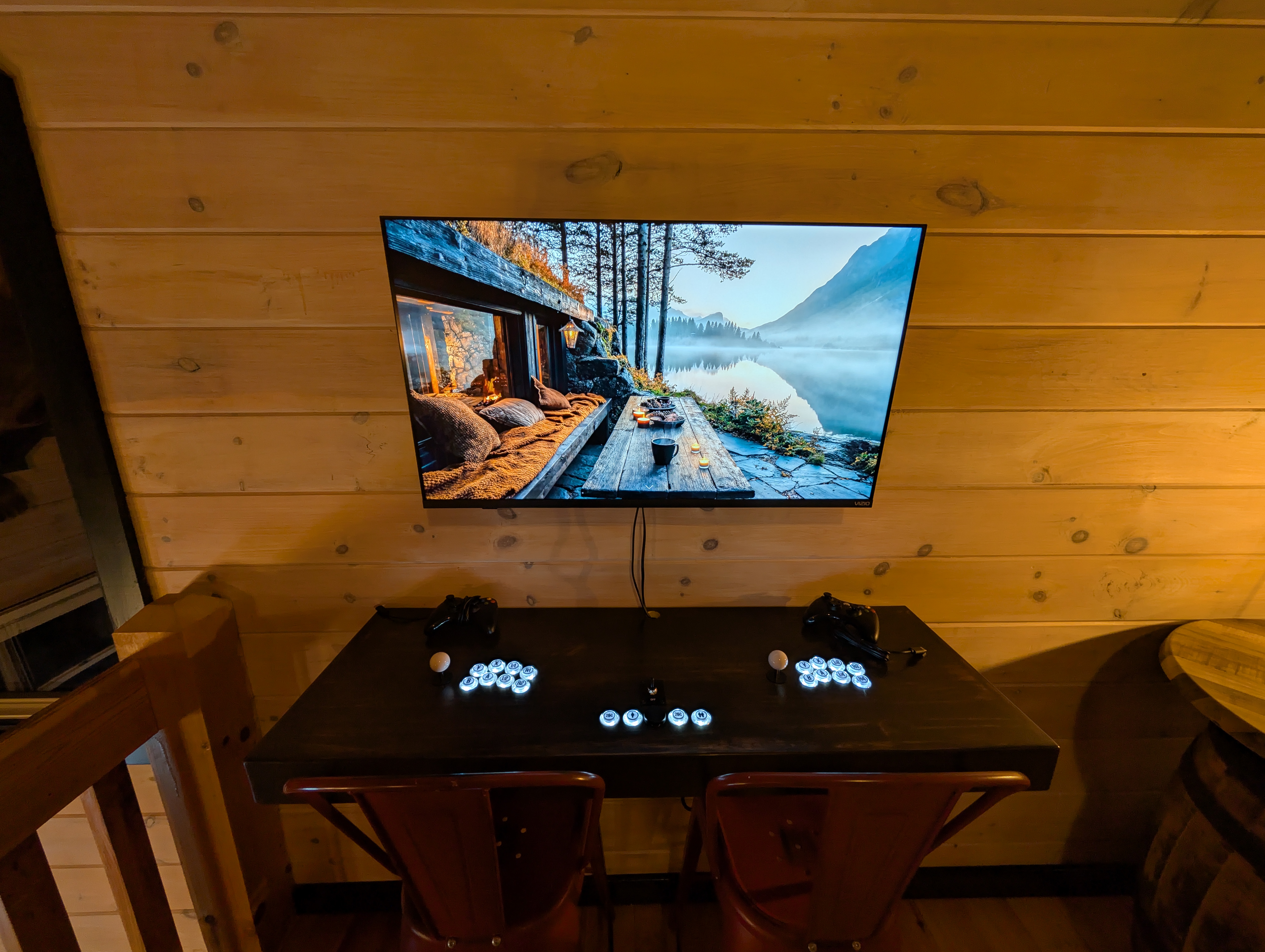 Arcade setup ready for a little friendly competition.